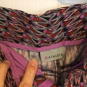 Athleta purple patterned shorts